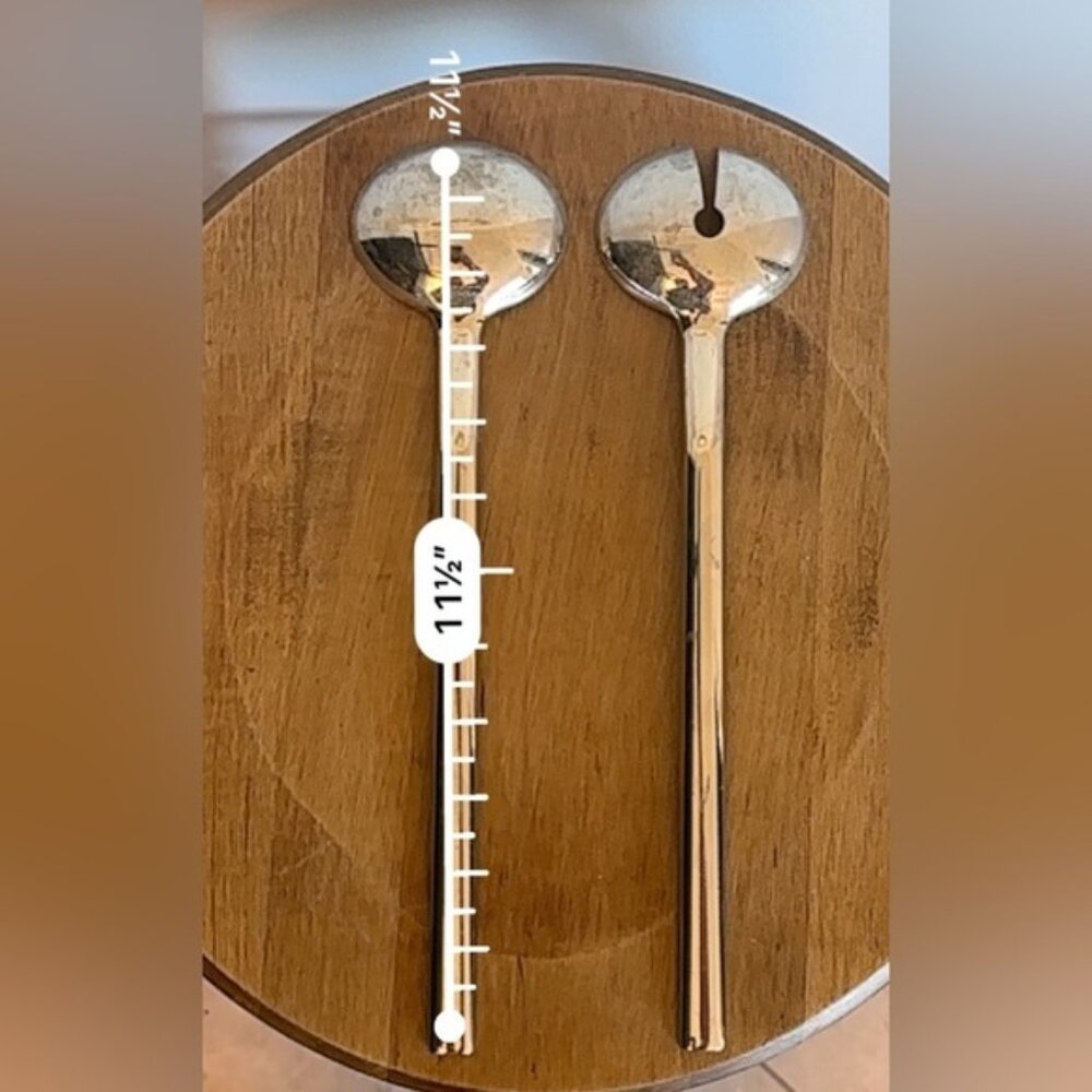 SOLD Kate Spade x Lenox Large Salad Bowl and Serving Utensils Silver Black White - Picture 12 of 16